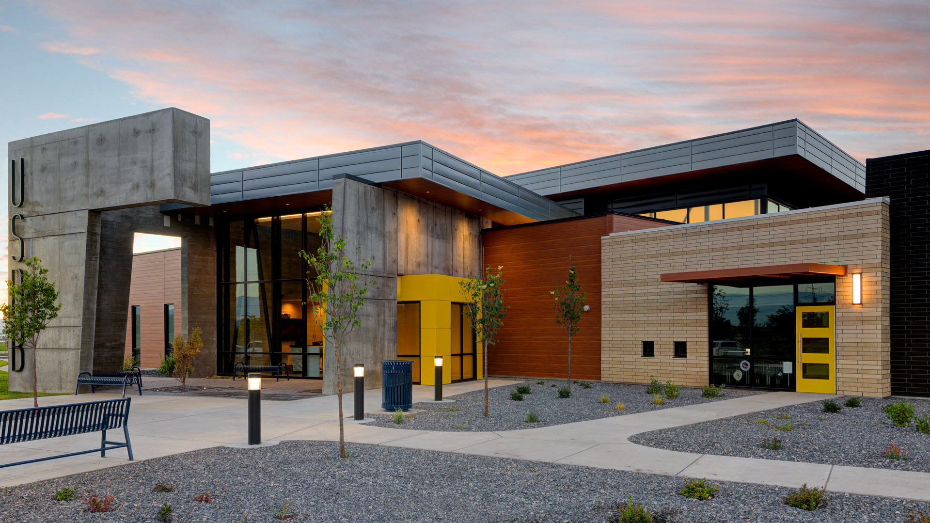 Early childhood education center red brick building