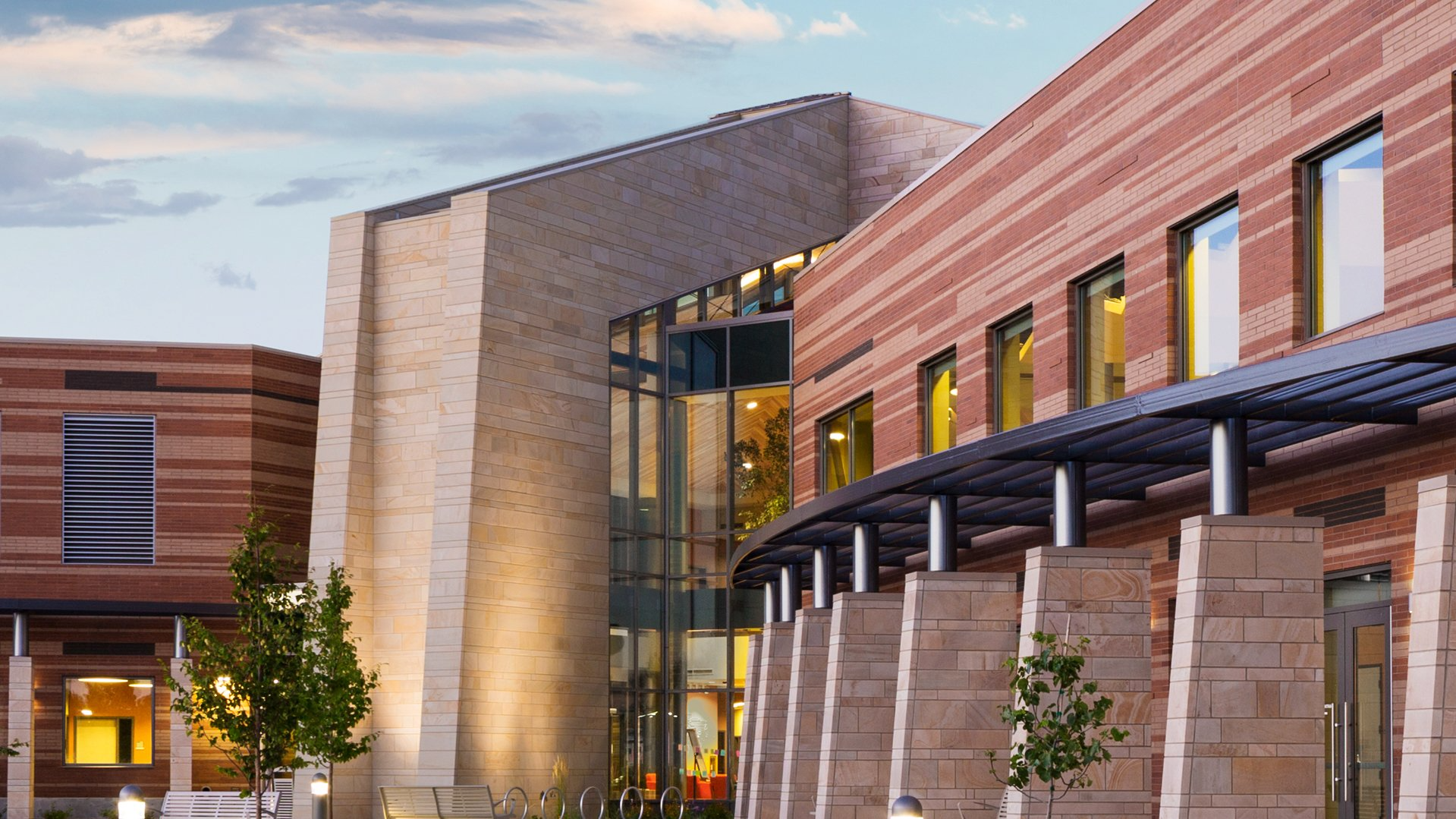 Educational campus centerpiece building architecture